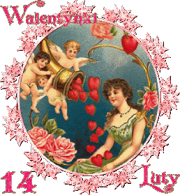 Amory rozsypujące walentynkowe serca